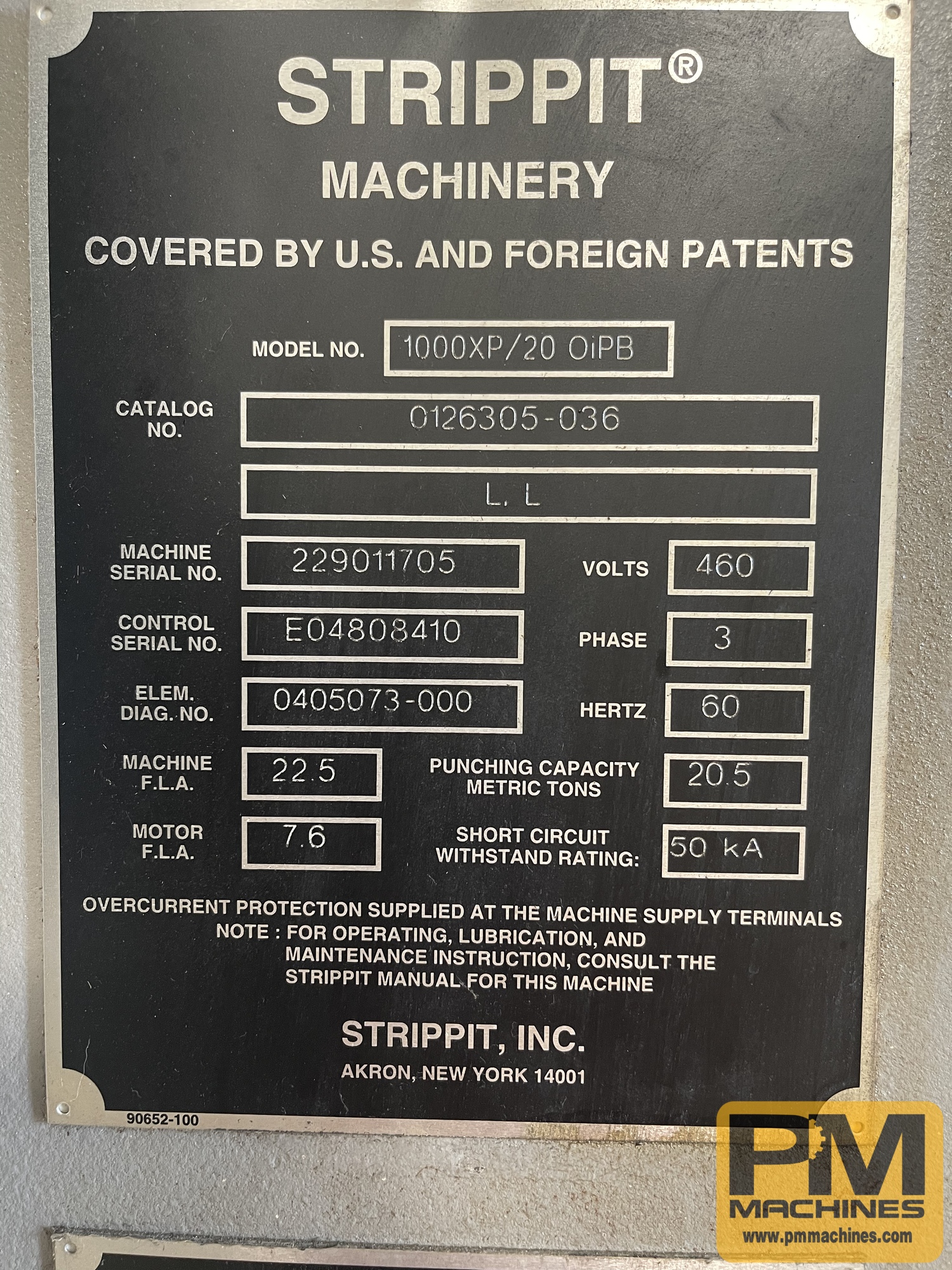 2000 STRIPPIT 1000 XP/20 Turret Punches | PM Machines